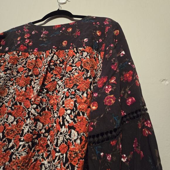 Cafe Marrakesh Floral Peasant Top Women XL Prairie Festival Crochet Boho Cottage - Picture 13 of 13